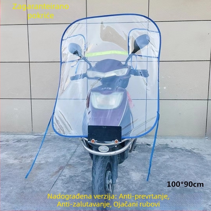 Pokrivač vjetrobranskog stakla za tricikl, motocikl i električna vozila, PVC materijal, ispisani logotip, model 032