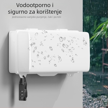 Vanjska vodootporna kutija za spojeve s kišnim pokrovom za EV punjenje, IP56, PC poklopac