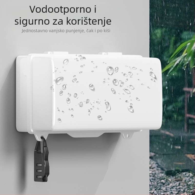 Vanjska vodootporna kutija za spojeve s kišnim pokrovom za EV punjenje, IP56, PC poklopac