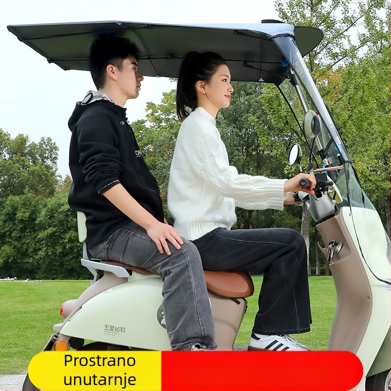 Sklopivi kišni nadstrešak za električni motocikl; Materijal: Oxford tkanina; Podrijetlo: Zhejiang; Uvoz: Ne