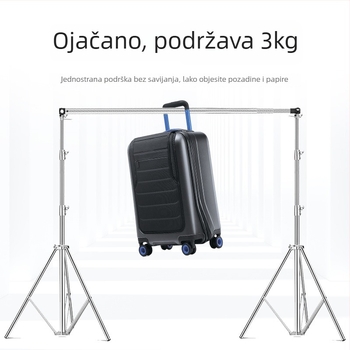 Stalak za pozadinu za fotografiju proizvoda od nehrđajućeg čelika, teleskopski, Lei photo, težina 1,4 kg