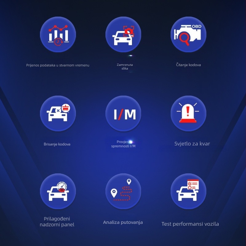 Ulttech XL-OBDII V1.5 auto skener OBD-II – detekcija kvarova, 12V, radna temperatura 55°C