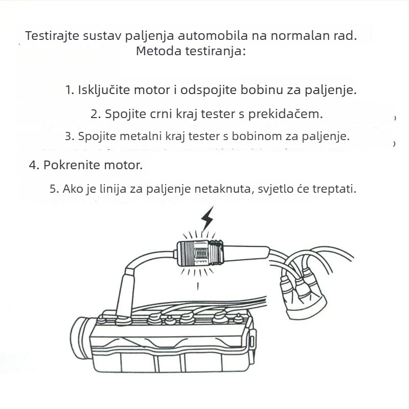 Detektor kvara automobila s testerom svjećica – Yishun, model Spark plug tester, sustav otkrivanja: tester svjećica