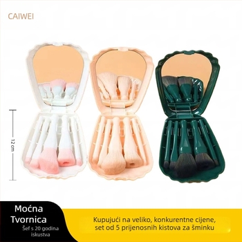 Set četkica za šminkanje – 5 komada, najlonske dlake, plastične drške, u kutiji