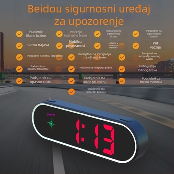 Bežični HUD za automobil s GPS/Beidou – univerzalni brzinomjer i višenamjenski instrument