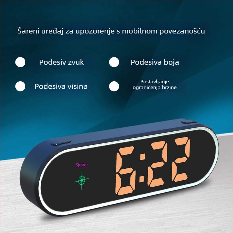 Bežični HUD za automobil s GPS/Beidou – univerzalni brzinomjer i višenamjenski instrument