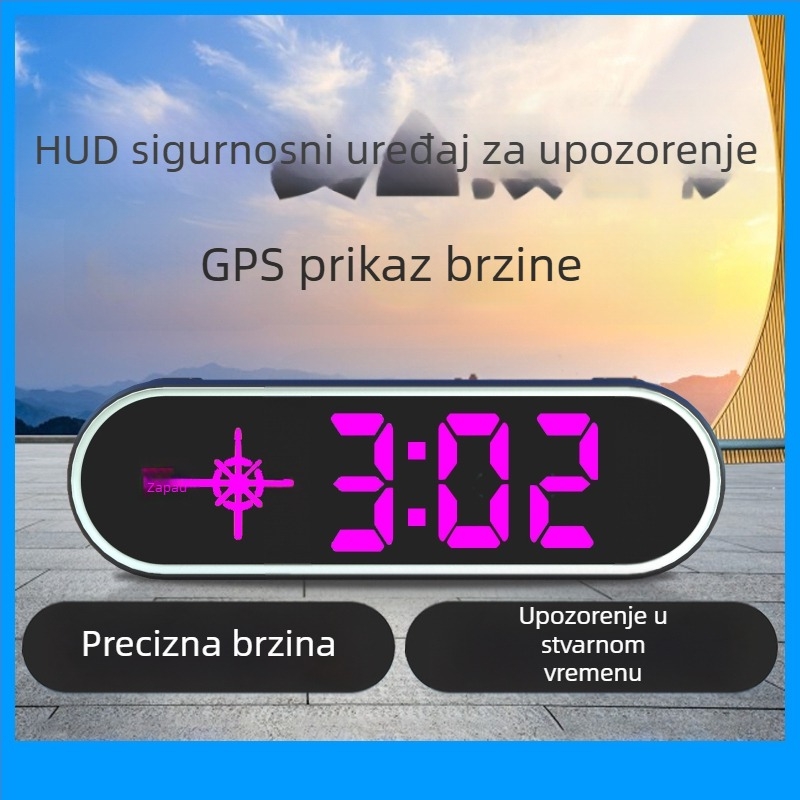 Bežični HUD za automobil s GPS/Beidou – univerzalni brzinomjer i višenamjenski instrument