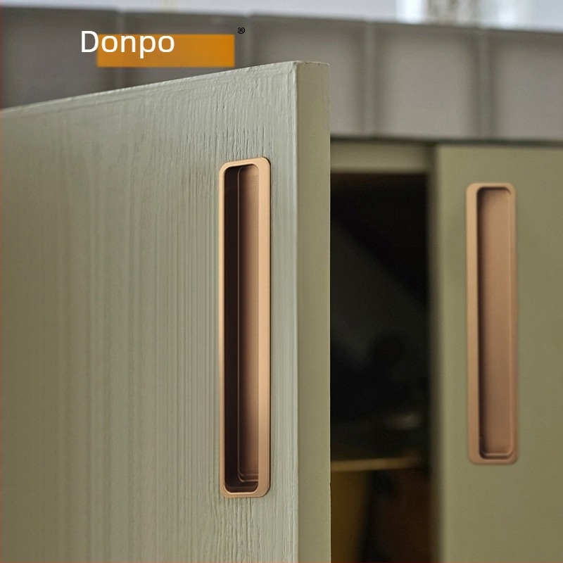 Skrivena aluminijska ručka za ormariće i klizna vrata — DP13001; aluminijska legura; anodizirani završni sloj