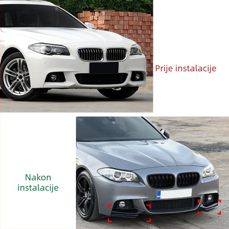 BMW 5 Series F10/F11 M Sport prednja kutna karoserijska naljepnica, AMP-Z, PP materijal, lijepljenje, prilagodljiva obrada