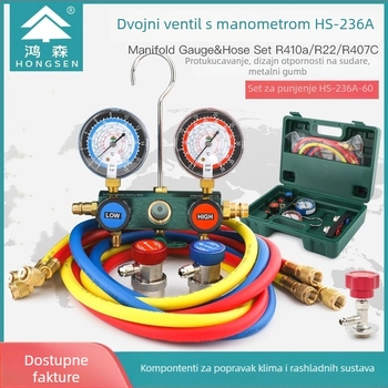 Diaphragma tlakometar za automobilni rashladni sustav HS-236A-60, raspon mjerenja 3.8, točnost 1.6, izravno spajanje