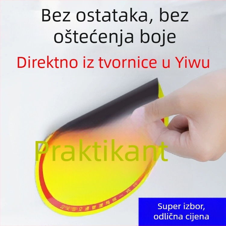 Auto naljepnice s laserskim refleksom, samoljepljive, bez usisavanja, za početnike vozače, širina 24, duljina 16, materijal papir