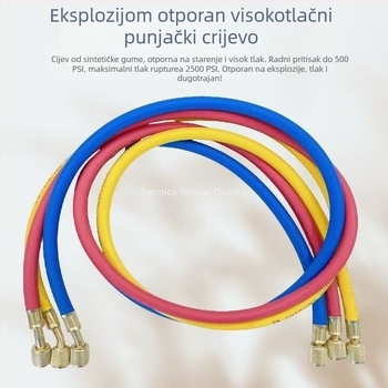 Manometar za klimatizaciju za rashladno sredstvo R134A, raspon 35-55 MPa, preciznost 0,1, navojno povezivanje 11 mm