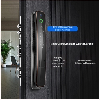 Pametna brava s otiskom prsta i vidljivim prozorom za gledanje, model Z29; pohrana otisaka prstiju 100; do 100000 otključavanja; vrijeme skeniranja <0.025s; usporedba 1:1
