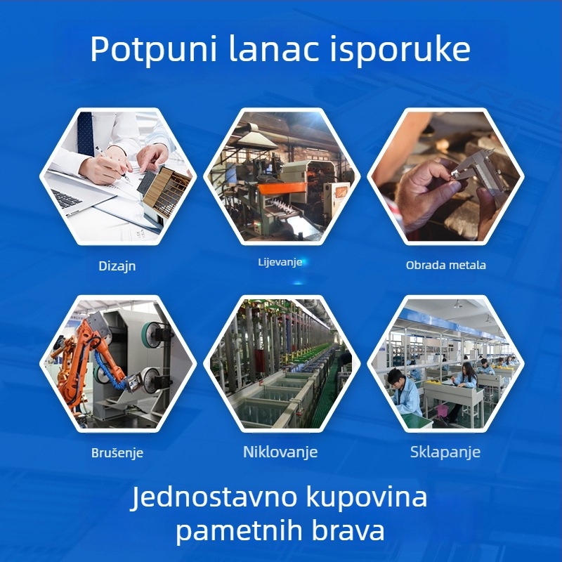 Pametna brava s otiskom prsta i vidljivim prozorom za gledanje, model Z29; pohrana otisaka prstiju 100; do 100000 otključavanja; vrijeme skeniranja <0.025s; usporedba 1:1