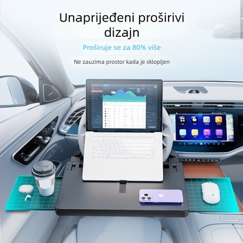 Mali stol za auto za volan — višestruko funkcionalan, sklopiv, plastika, zidna montaža, Waytogrow
