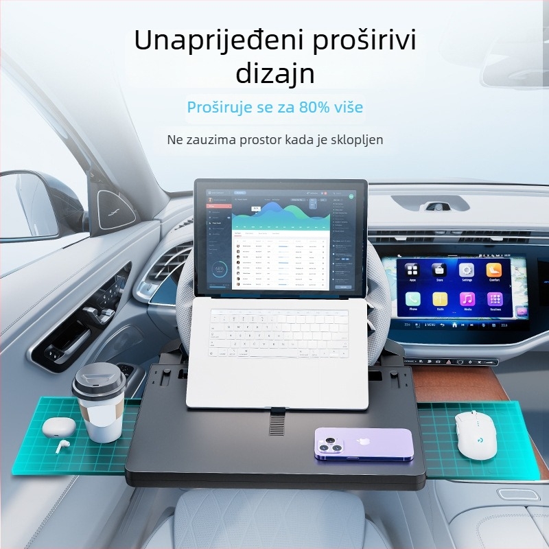 Mali stol za auto za volan — višestruko funkcionalan, sklopiv, plastika, zidna montaža, Waytogrow