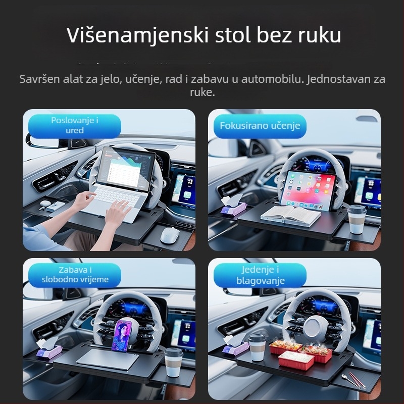 Mali stol za auto za volan — višestruko funkcionalan, sklopiv, plastika, zidna montaža, Waytogrow