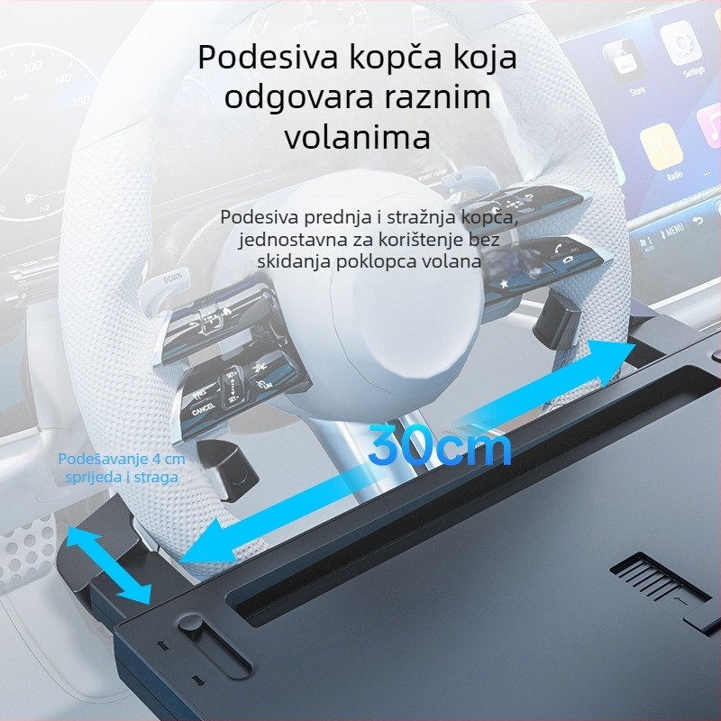 Mali stol za auto za volan — višestruko funkcionalan, sklopiv, plastika, zidna montaža, Waytogrow