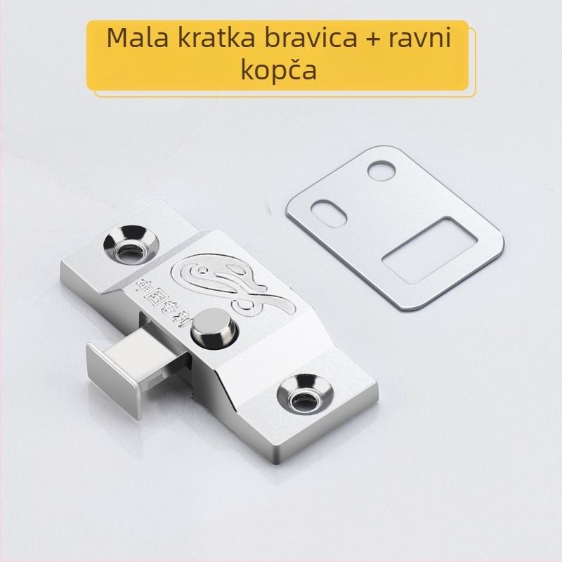 Klizna vrata brava sa debelim opružnim šipkom, univerzalna kompatibilnost, srednji sigurnosni lokot, model 985