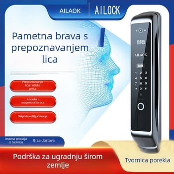 Pametna brava WS106 s pohranom 200 otisaka prsta, više od 10 000 otključavanja, skeniranje <1 s, lažno prepoznavanje <0.1%