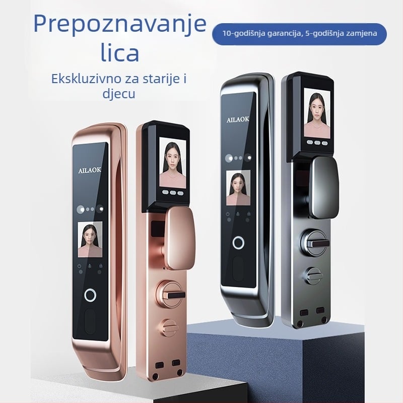 Pametna brava WS106 s pohranom 200 otisaka prsta, više od 10 000 otključavanja, skeniranje <1 s, lažno prepoznavanje <0.1%