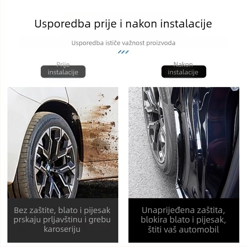 Zadnja unutarnja obloga blatnika za BMW X3 - 2 komada, mekani plast