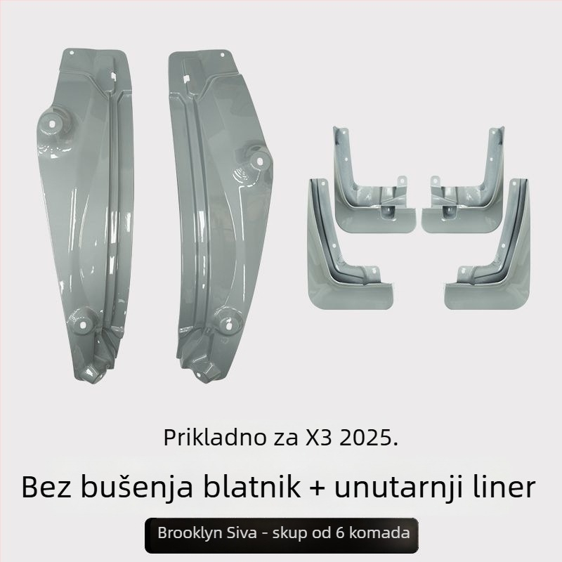 Zadnja unutarnja obloga blatnika za BMW X3 - 2 komada, mekani plast