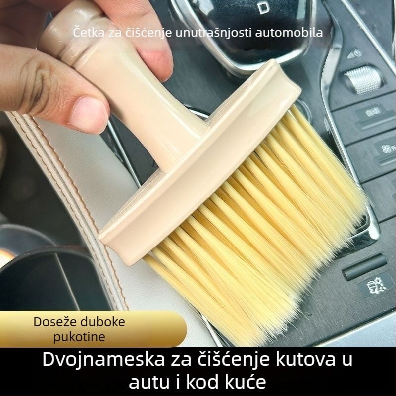 Višenamjenska četka za čišćenje – detaljna četka, za prozorske klupice i tipkovnicu, čišćenje automobila i klima uređaja; Materijal: Metal; Marka: Powerful factory