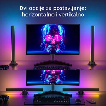 RGB ambijentalno svjetlo za stolni prostor s USB napajanjem, daljinsko i App upravljanje, stupasta montaža, OEM kompatibilan (USB napajanje; Daljinsko i App upravljanje; stupasta montaža; OEM kompatibilan)