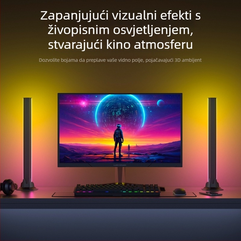 RGB ambijentalno svjetlo za stolni prostor s USB napajanjem, daljinsko i App upravljanje, stupasta montaža, OEM kompatibilan (USB napajanje; Daljinsko i App upravljanje; stupasta montaža; OEM kompatibilan)