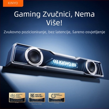 Stolni Bluetooth zvučnik – (Bluetooth 5.3; 6W snage; 40Hz-20kHz frekvencijski raspon; SNR ≥100dB; IPX4)