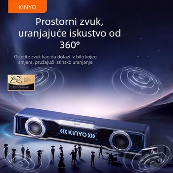 Stolni Bluetooth zvučnik – (Bluetooth 5.3; 6W snage; 40Hz-20kHz frekvencijski raspon; SNR ≥100dB; IPX4)