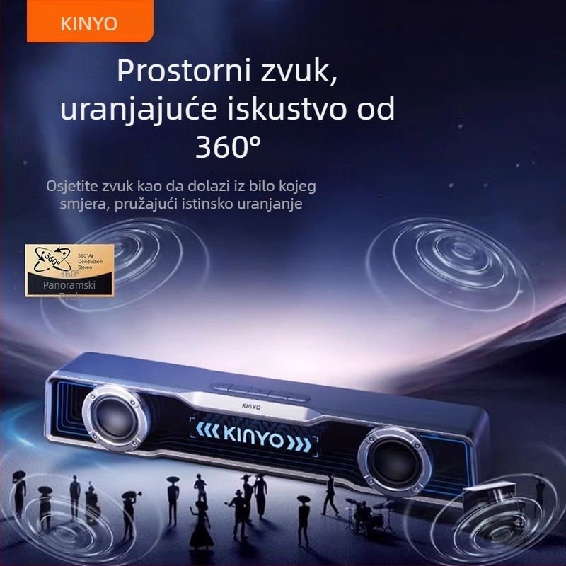 Stolni Bluetooth zvučnik – (Bluetooth 5.3; 6W snage; 40Hz-20kHz frekvencijski raspon; SNR ≥100dB; IPX4)