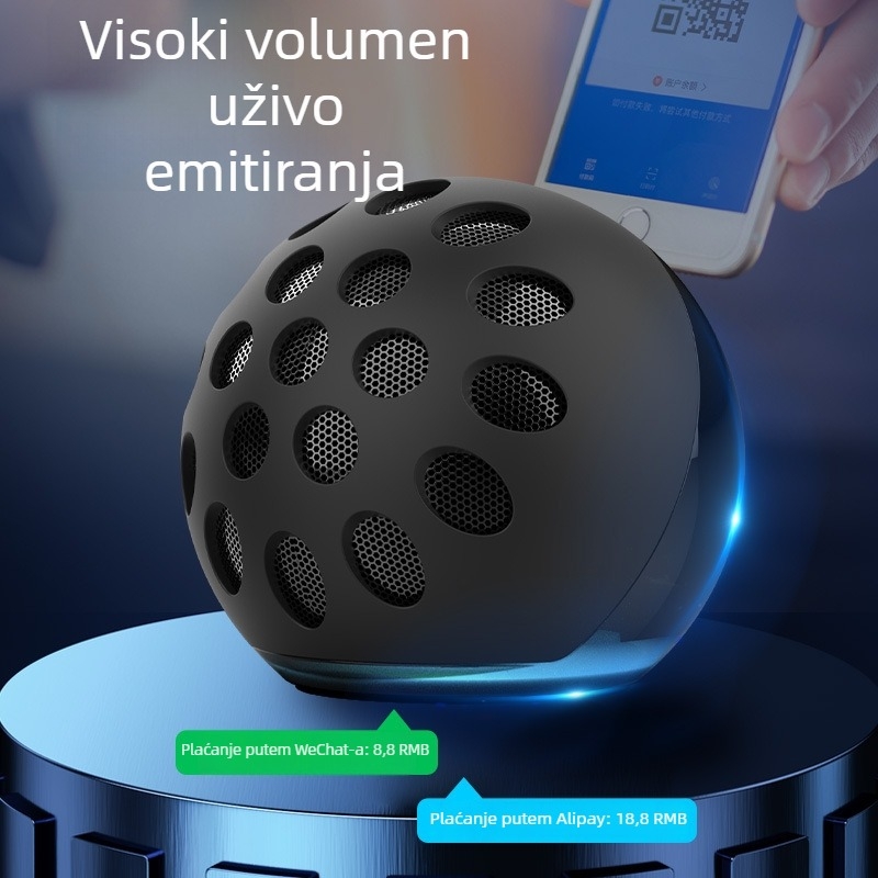 Kompaktni Bluetooth zvučnik | Bluetooth 5.0 | 60Hz-15kHz | SNR ≥85 dB | domet do 10 m | USB napajanje