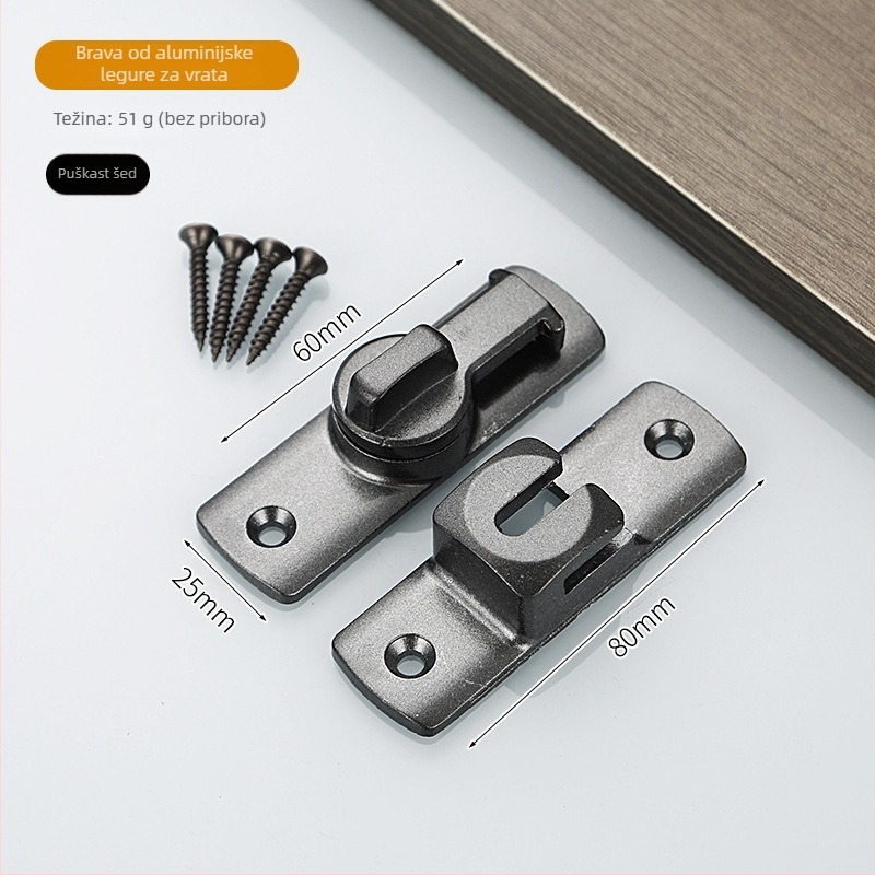 Polukružni zasun za klizna vrata, aluminijska legura, marka Jia Jiancheng, pogodna za vrata, prozore i ormariće, moderan jednostavan stil