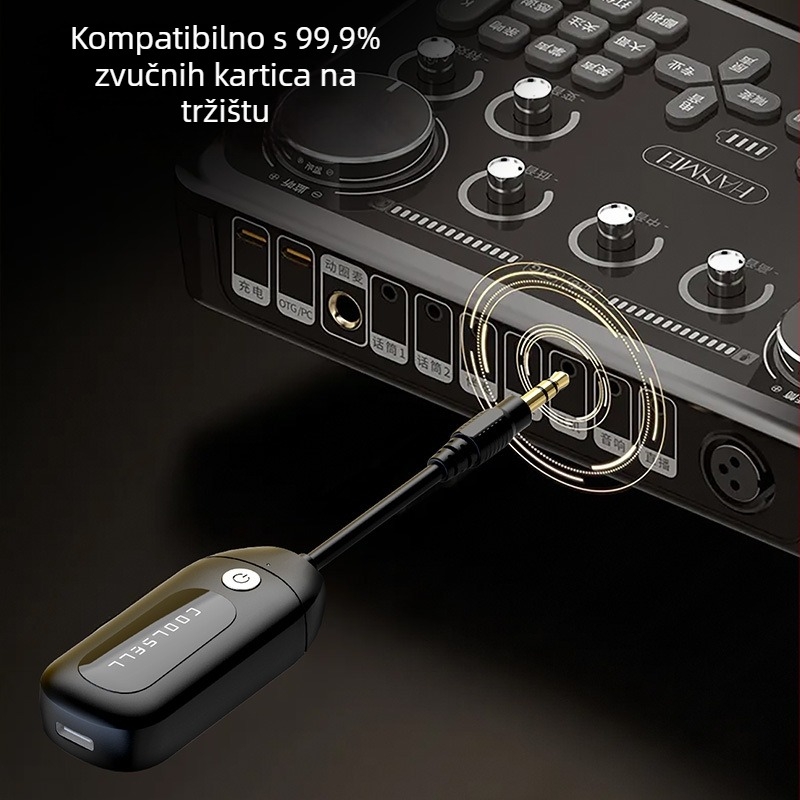 Kussel Bežične in-ear monitor slušalice s prijemnikom za audio mikser i live snimanje, 3,5 mm priključak, 100 Hz–20 kHz, 1% distorzija