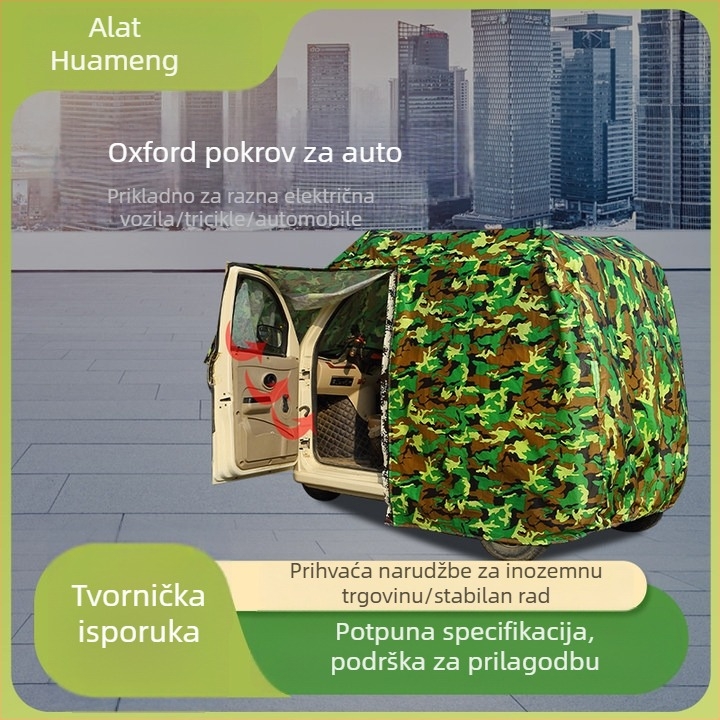 Zaštitni pokrov za električni tricikl, aluminijska folija, prilagodljivo, pogodno za električne tricikle i skutere za starije osobe, šifra proizvoda: Zaštitni pokrov za električno vozilo
