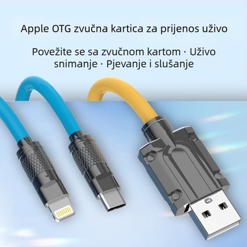 Kussel OTG audio izlazni adapter kabel za Apple i Android telefone, 480 Mbps, 1–2 m, bakreno jezgro