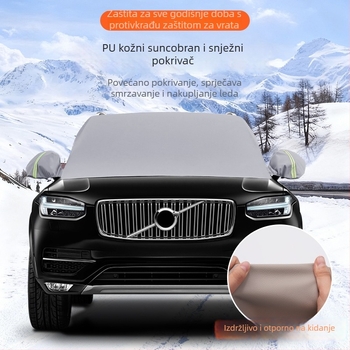 Polupokrov za prednje staklo automobila, PU koža, zimski, univerzalni, 910 g, ugrađeni sustav