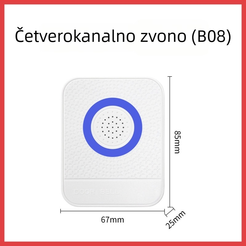 Žični zvonac za vrata Haibao City — baterijsko napajanje, 1,5 V, velik zvuk zvona, pogodna za univerzalnu uporabu