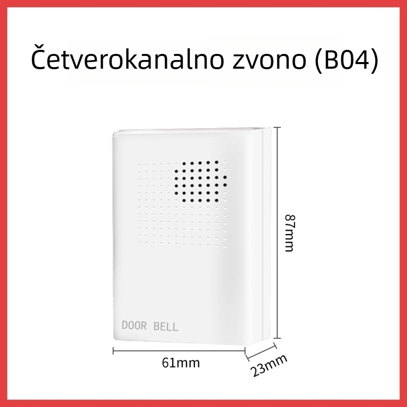 Žični zvonac za vrata Haibao City — baterijsko napajanje, 1,5 V, velik zvuk zvona, pogodna za univerzalnu uporabu