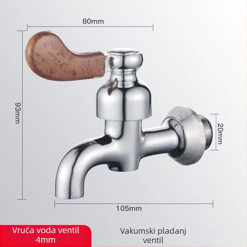 Komercijalni električni vodovodni čep za toplu vodu s izoliranim spremnikom, konstrukcija od bakra, nehrđajućeg čelika i aluminija, model 2492304, nehrđajući ventil, upravljanje ključem, spoj s jednim priključkom