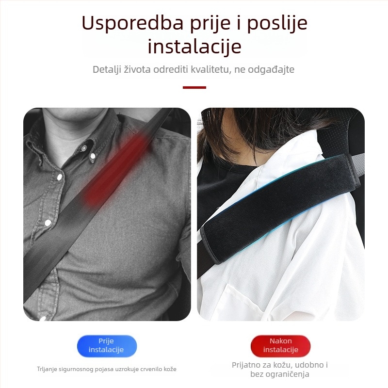 Jastučić za pojas na ramenu automobila - 100% pamuk, težina 0,08 kg, marka MS