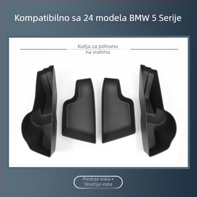 Kutija za pohranu na vrata za BMW 5 Serije, materijal TPE, vodootporna i otporna na tlak, težina 567 g