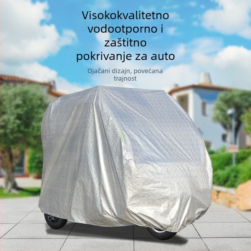 Potpuno zatvoren poklop za električni tricikl, aluminijski film, prilagodljiv, za tricikle i stare skutere, težina 1,5 kg
