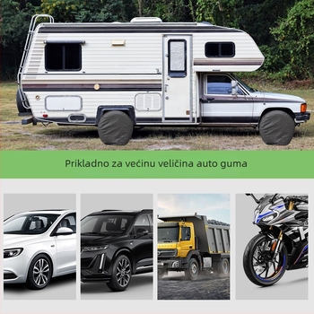 Poklopac za automobilsku gumu za RV/kampiranje, vodootporan i UV-otporan, univerzalni poklopac za rezervnu gumu, Model BY-1518, Materijal: 190T poliester tafta