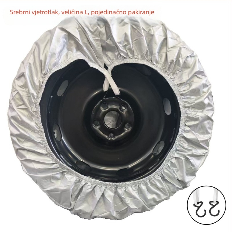 Poklopac za automobilsku gumu za RV/kampiranje, vodootporan i UV-otporan, univerzalni poklopac za rezervnu gumu, Model BY-1518, Materijal: 190T poliester tafta