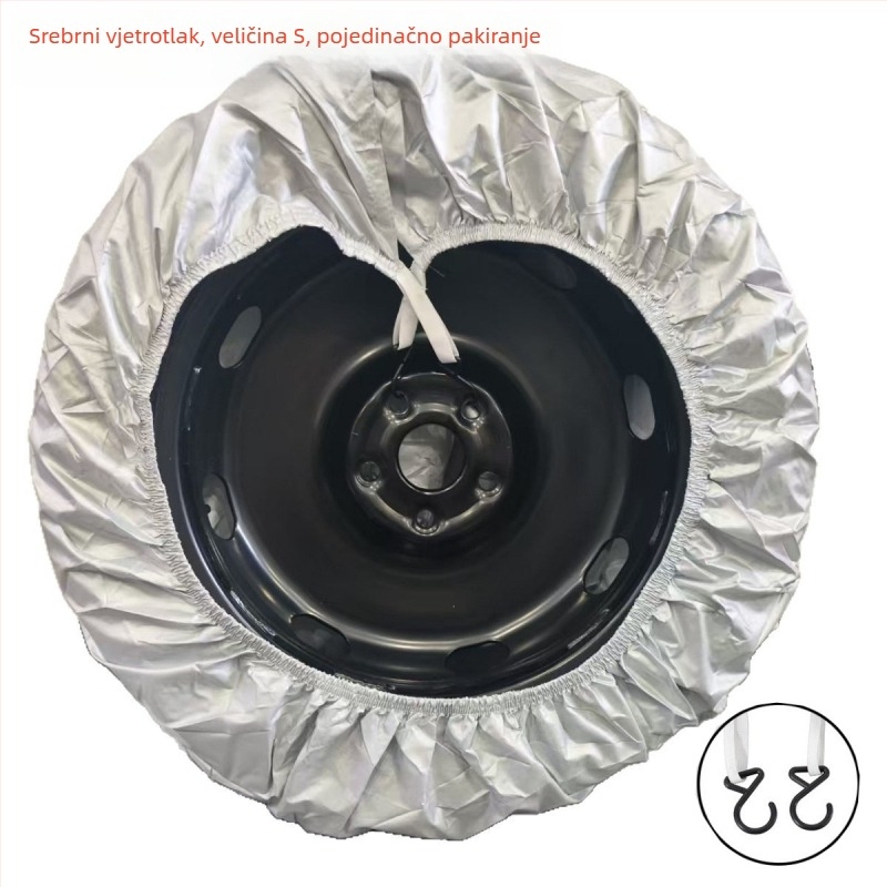 Poklopac za automobilsku gumu za RV/kampiranje, vodootporan i UV-otporan, univerzalni poklopac za rezervnu gumu, Model BY-1518, Materijal: 190T poliester tafta