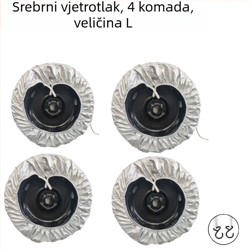 Poklopac za automobilsku gumu za RV/kampiranje, vodootporan i UV-otporan, univerzalni poklopac za rezervnu gumu, Model BY-1518, Materijal: 190T poliester tafta