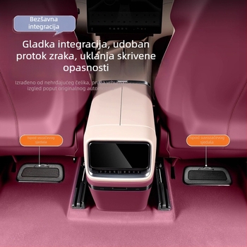 Nehrđajući čelik kapica za zračni otvor Yu7 ispod sjedala — Snap-On montaža na središnju konzolu